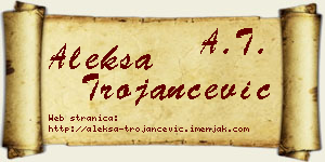 Aleksa Trojančević vizit kartica